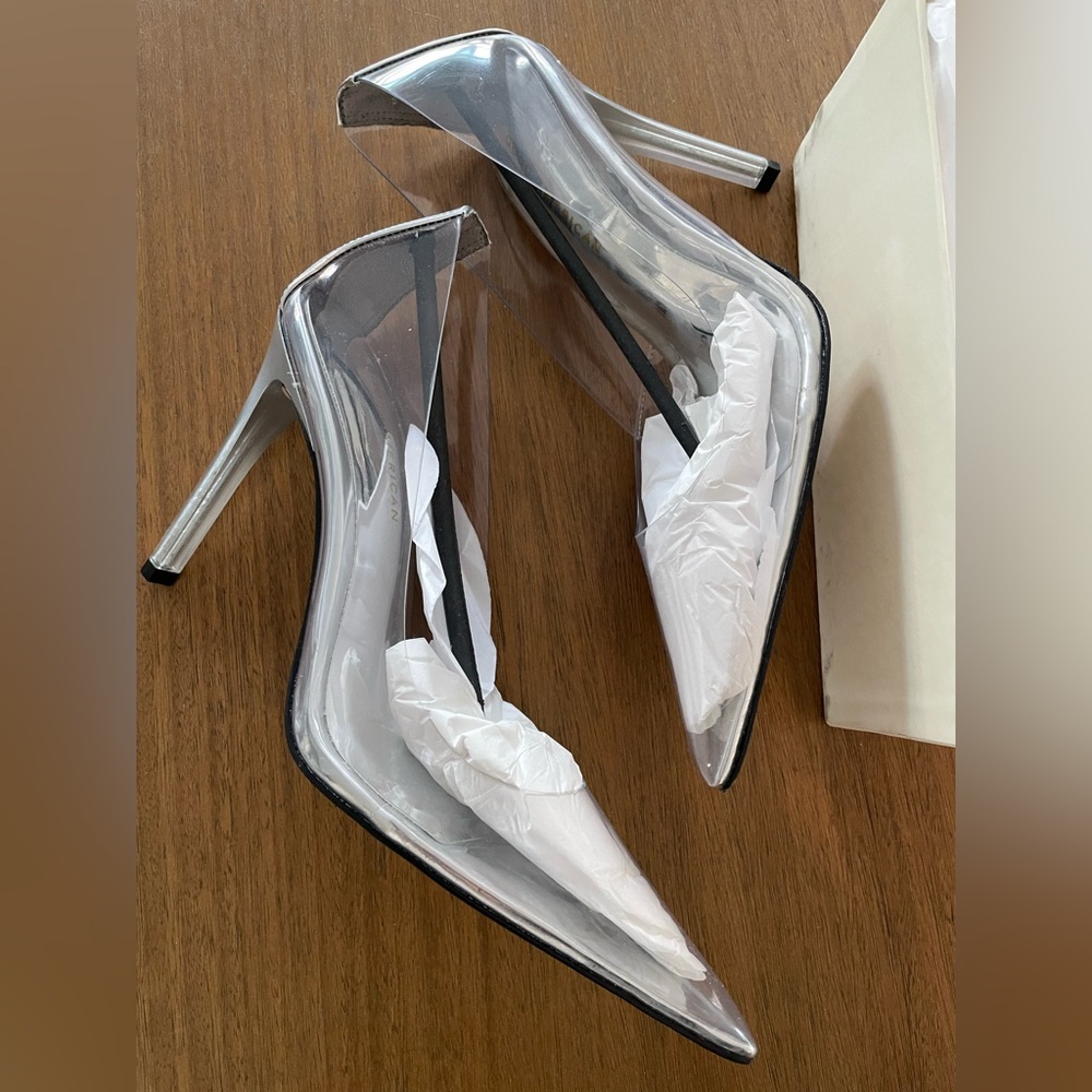 Cinder-F*cking-Rella Good American Cinderella clear heels